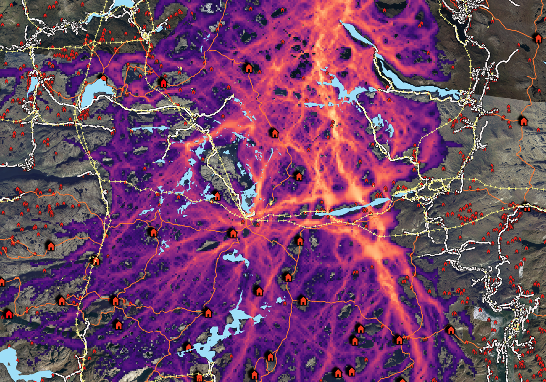 Fig 3 - REINDEER CORRIDORS LOST